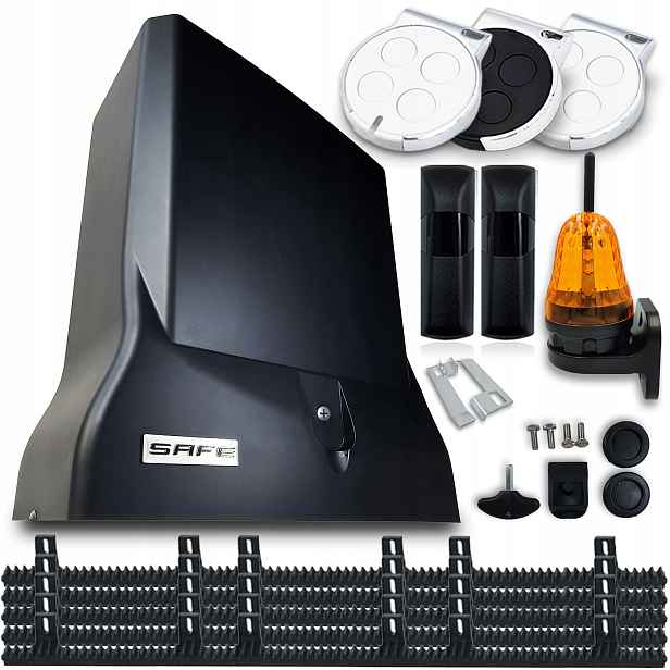 Set Pohon Posuvné Brány Safe automat 800 3x Ovladač foto lampa 5x Lišta