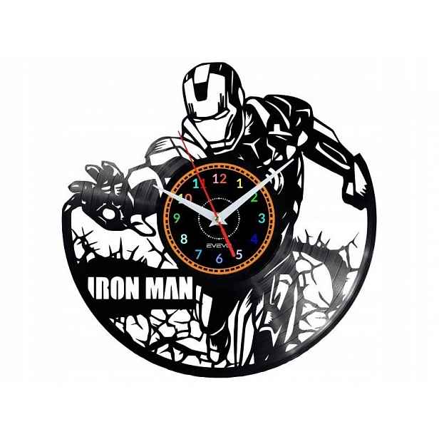 Ironman Dárek Originální dekorace do domu Hodiny z vinylové desky