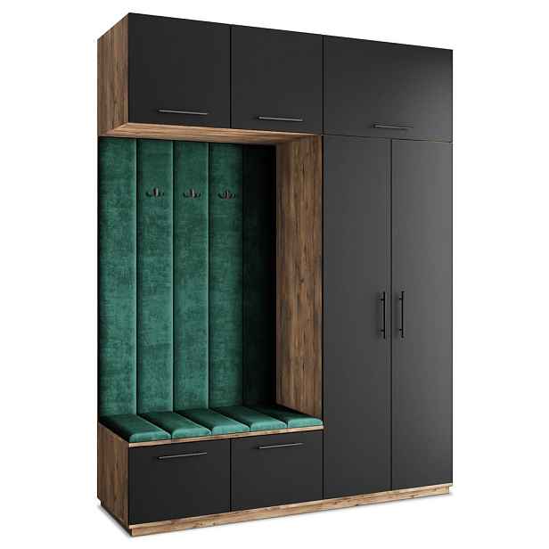 MASSENO MODERNÍ PŘEDSÍŇOVÁ SESTAVA REMA, 180/240/60 cm, dub Lefkas