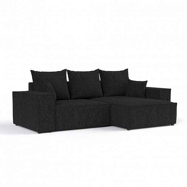 AltaBeds ROHOVÁ SEDAČKA SENSO, textil, Černá