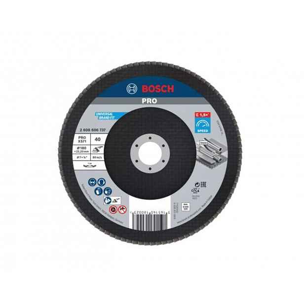 Bosch - Lamelový brusný kotouč na ocel, P40, průměr 180 mm 2608606737