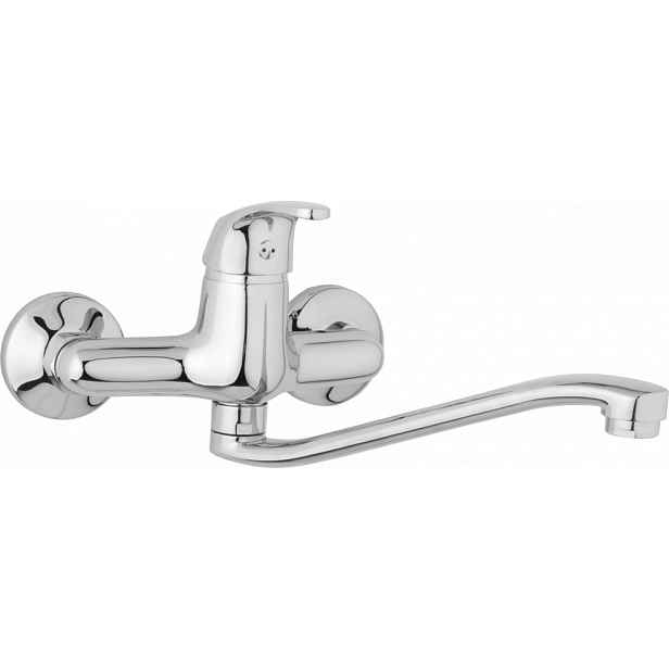 JB Sanitary Nástěnná dřezová a umyvadlová baterie SLIM, rozteč 150 mm, S ramínko 250 mm A10 35 20