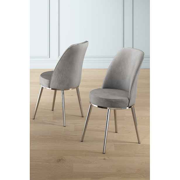 Sada židlí (4 kusy) Pefa - Grey, Chrome