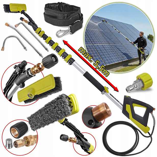 Teleskopický Nástavec 5,5 m pro střešní fotovoltaické panely Karcher Kranzle