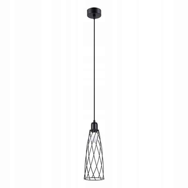 Sollux Závěsná lampa industriální černá kovová stínidlo nad stůl ostrov bar