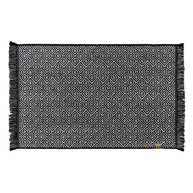 Černá textilní koupelnová předložka 50x80 cm Morocco – Mette Ditmer Denmark