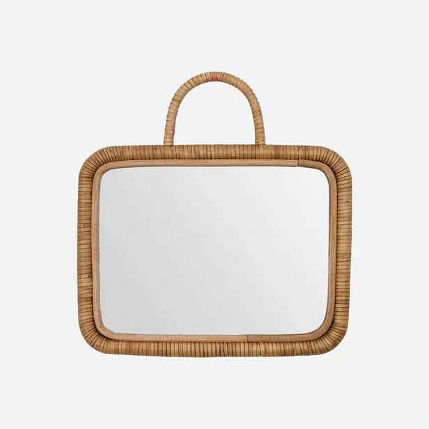 Ratanové závěsné zrcadlo 32x24 cm BAKI Meraki - přírodní
