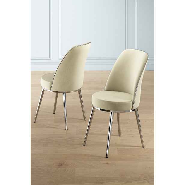Sada židlí (4 kusy) Pefa - Cream, Chrome