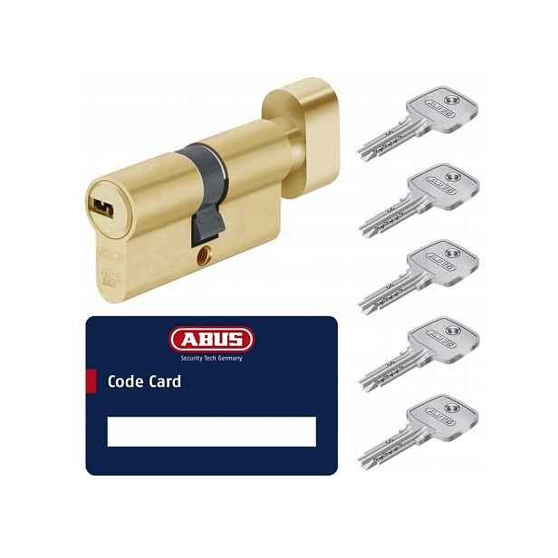 Vložka s knoflíkem Abus KD10PS MM 35/35G, 5 klíčů, kódová karta, mosaz