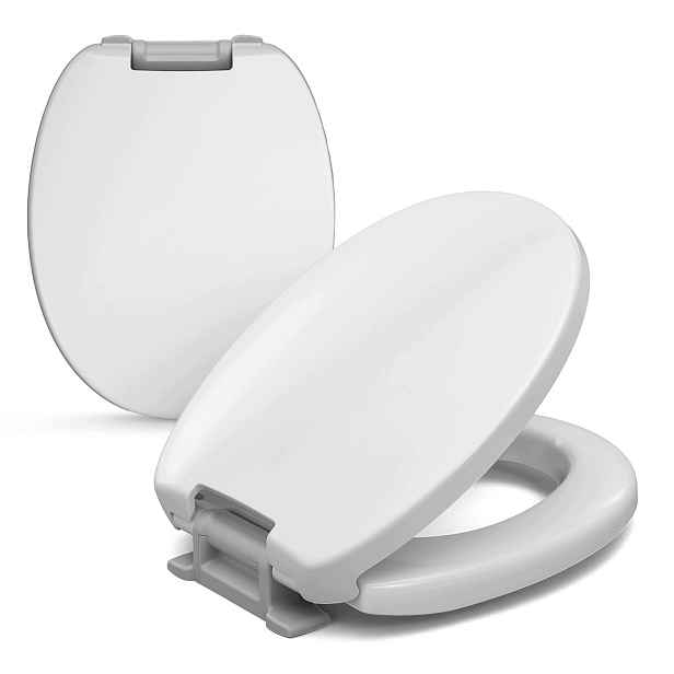 Wc sedátko vysoké pro seniory, pomalu padající, antibakteriální, duroplast
