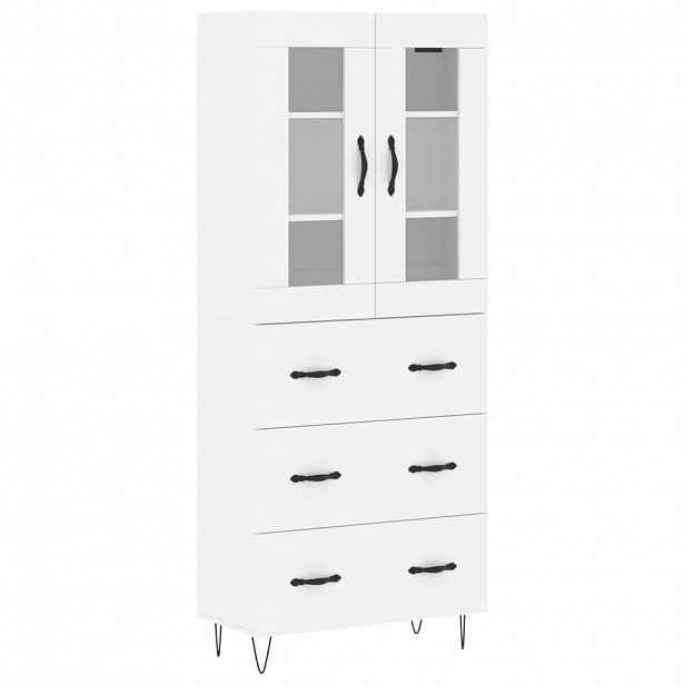 vidaXL Skříň highboard bílá 69,5 x 34 x 180 cm kompozitní dřevo