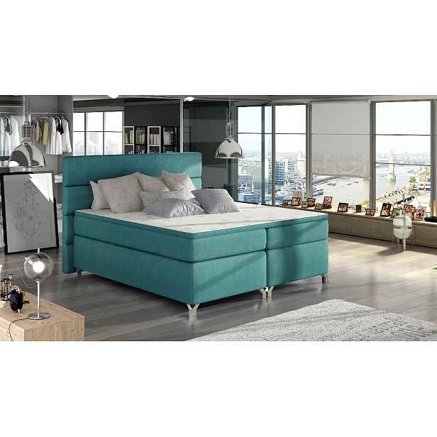 Boxspring Amadeo Rozměr: 180 x 200 cm, látka: Orinoco 85, Varianta: Bez LED osvětlení