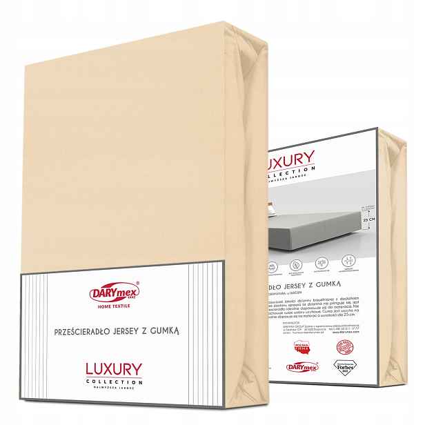 Prostěradlo jersey elastan s gumičkou 26 SAND/PÍSKOVÁ/90x200x30