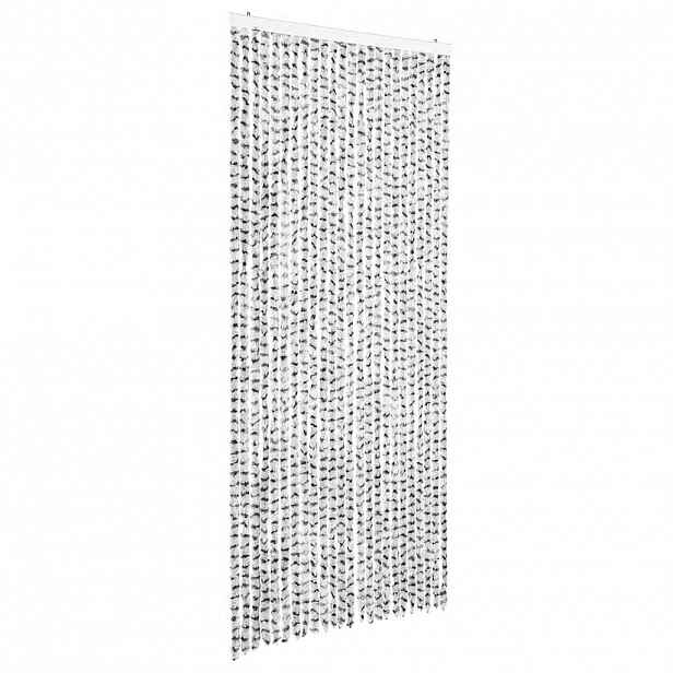 vidaXL Závěs proti hmyzu bílý a tmavě šedý 100 x 220 cm Chenille