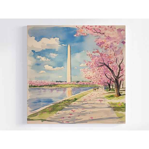Obraz Na Plátně Canvas Město Washington Usa Památník Obelisk Jaro 50x50