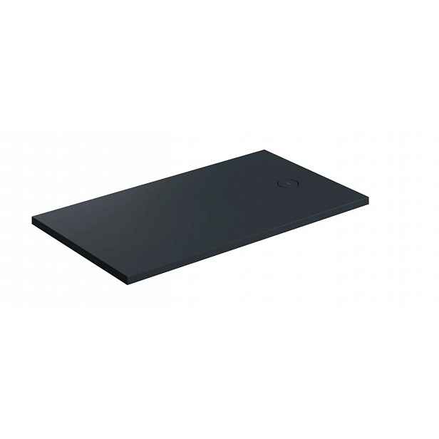 OMNIRES Aquarock M+ - Sprchová vanička 90x160 cm, matná černá AQUAROCK90-160BLV