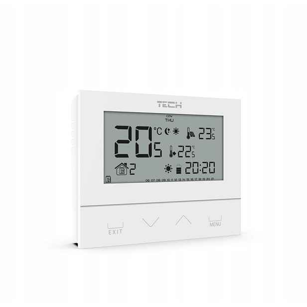Pokojový regulátor Tech ST-292 V2 bezdrátový, týdenní bílý