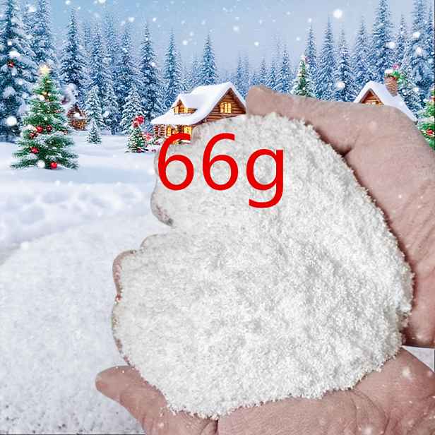 TEMU 66G Realistická sněhová dekorace - Ultra měkký umělý sníh z mikrovlákna na Vánoce a Halloween