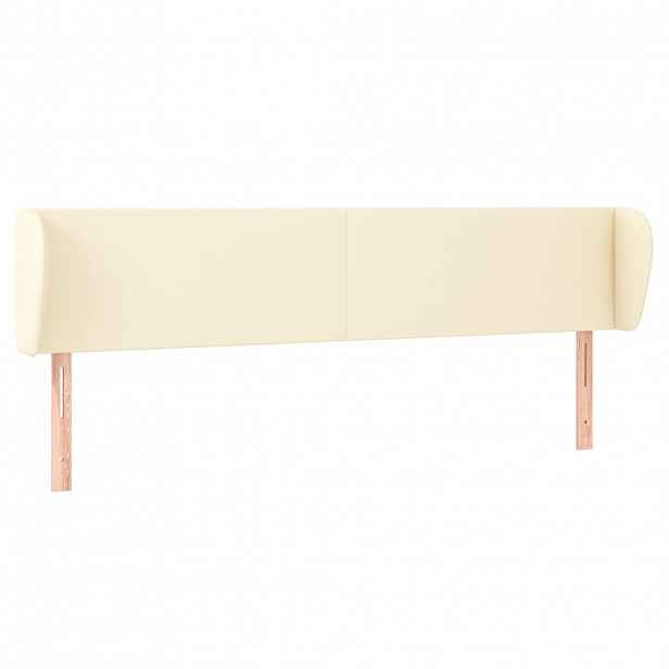 vidaXL Čelo postele typu ušák krémové 163x23x78/88 cm umělá kůže