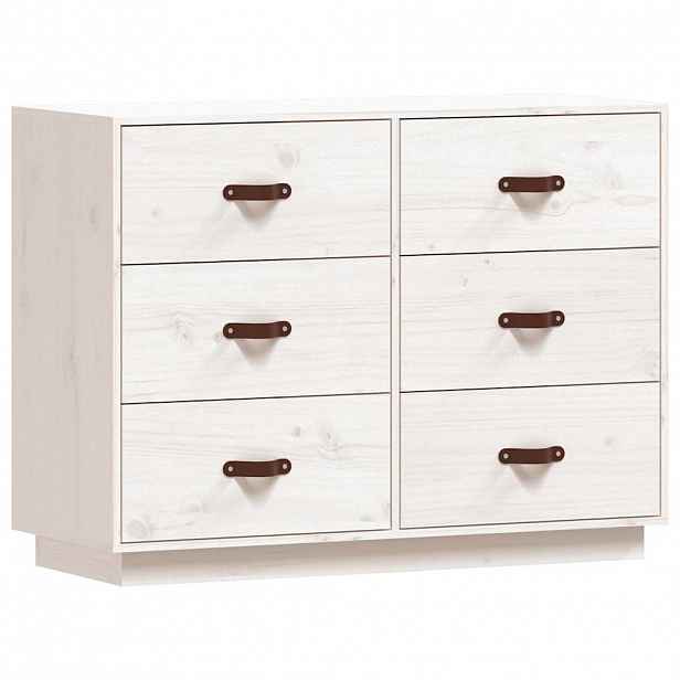 vidaXL Příborník bílý 100 x 40 x 75 cm masivní borové dřevo