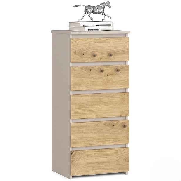 Ak furniture Komoda CL5 40 cm kašmír/dub Artisan