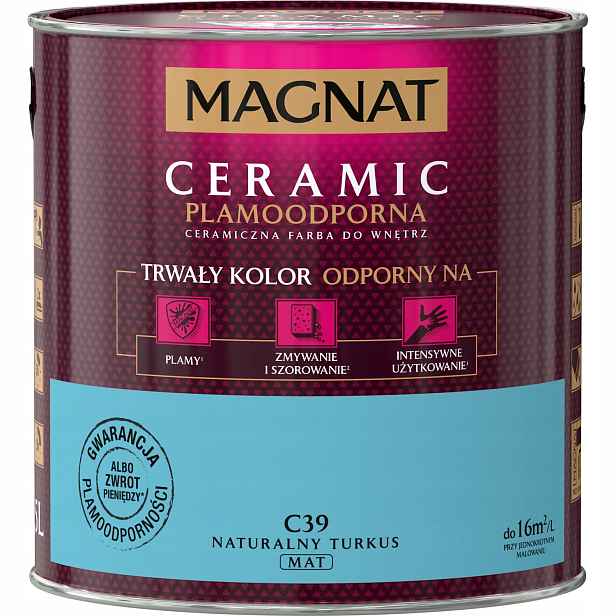 Barva Magnat Ceramic 2,5L C39 Přírodní Tyrkysová