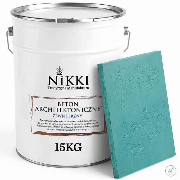 Fasádní omítka s texturou architektonického Betonu, 15kg, tyrkysová H1441