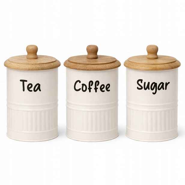 Kovová Kuchyňská Nádoba Na Kávu A Čaj Cukr Krémová Tea Coffee