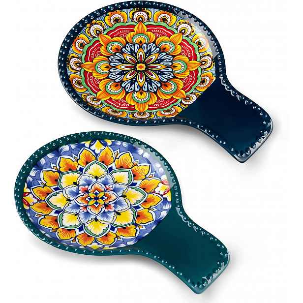 Podstavka Pod Lžíci Porcelánová 2 Ks Tmavá