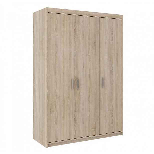 Šatní skříň 133 cm do ložnice ARCATA - dub sonoma