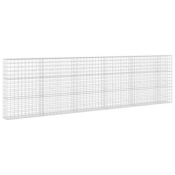 vidaXL Gabion s drátem 3,5 mm a síťkou 10x10 cm 550x30x150 cm