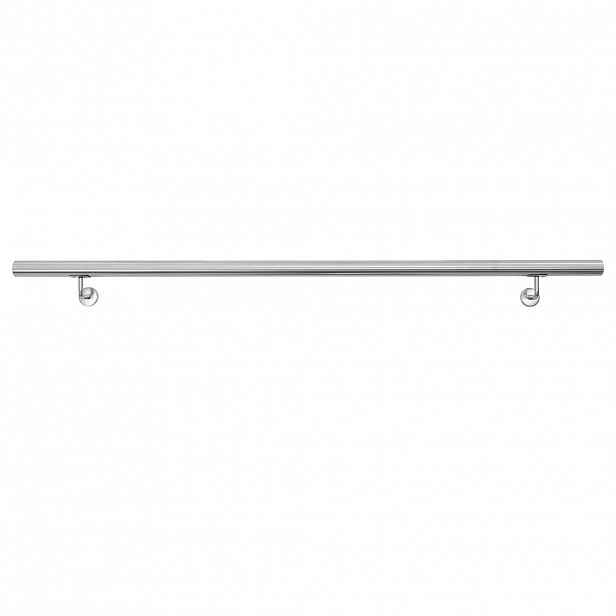 ECD-Germany ZÁBRADLÍ z nerezové oceli V2A 160 cm, kulaté Ø 42 mm, nerezové, broušené