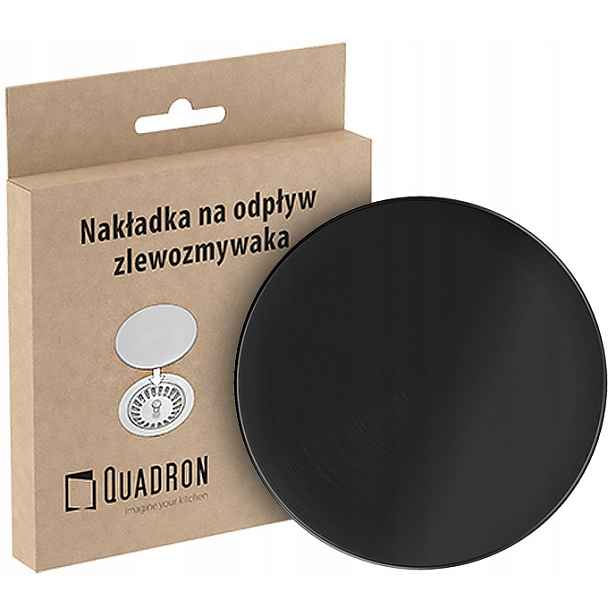 Quadron Maskovací nástavec pro otvor odtoku dřezu Černý Mat