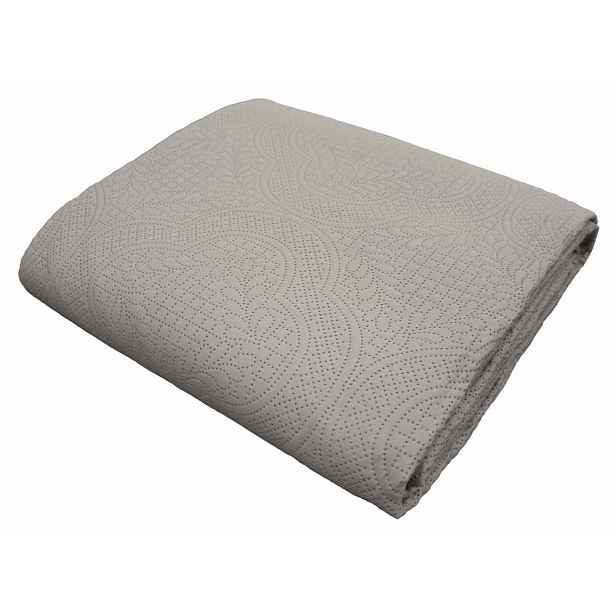 Šedý set přehozu a povlaku na polštář z mikrovlákna 240x260 cm Romane – douceur d'intérieur