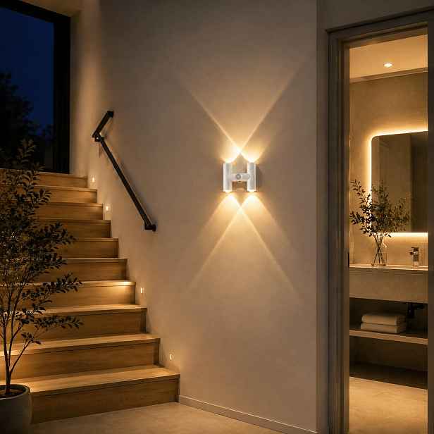 TEMU 2ks LED Nástěnné Svítidlo s Čidlem, Moderní Výškově Nastavitelný Design, Vhodné pro Vnitřní Osvětlení v Ložnicích, Obývacích Pokoji, na