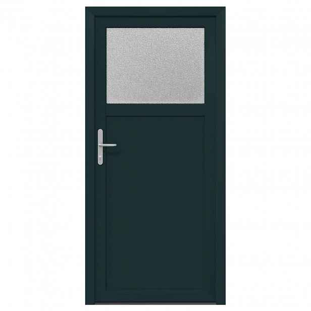 vidaXL Boční vstupní dveře 88 x 198 cm PVC Antracitová
