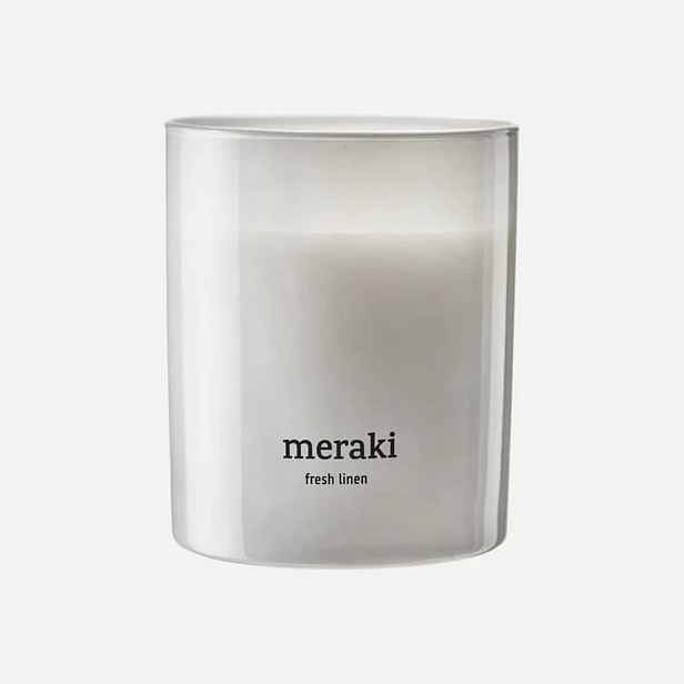 Vonná svíčka Meraki FRESH LINEN - bílá
