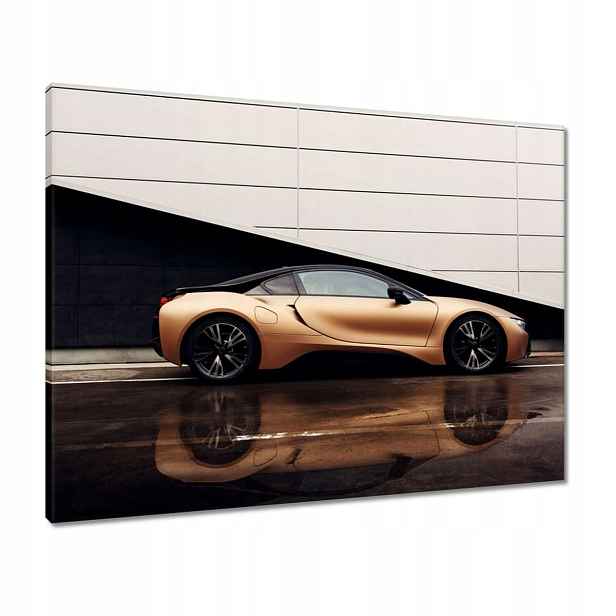 Obraz 80x60 Zlaté Bmw Auto