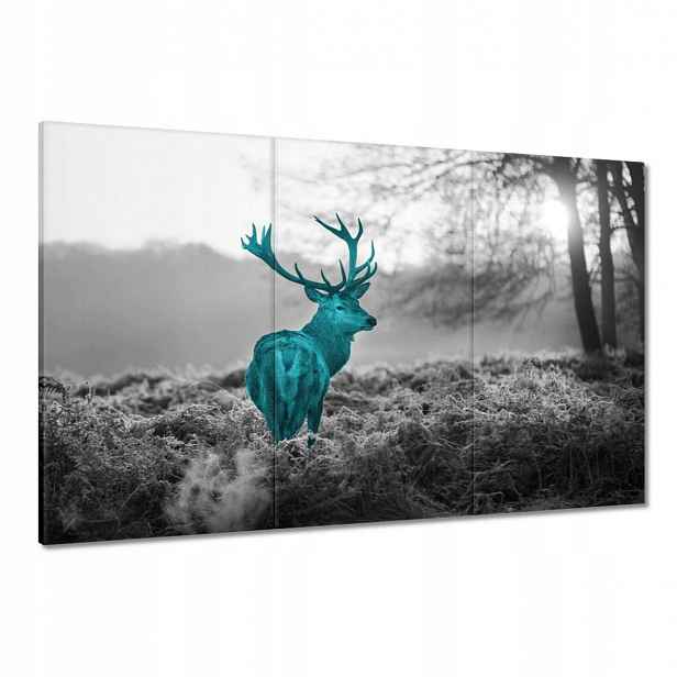 Obrazy 120x80 Tyrkysový jelen s parožím