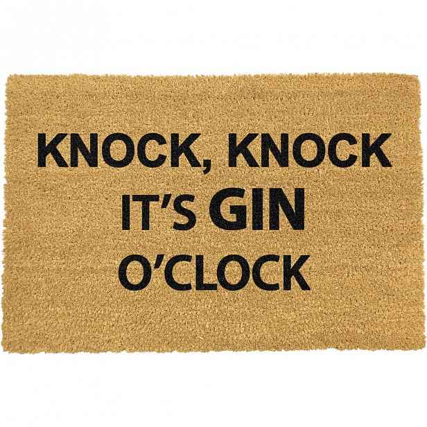 Rohožka z přírodního kokosového vlákna Artsy Doormats Gin O'Clock, 40 x 60 cm