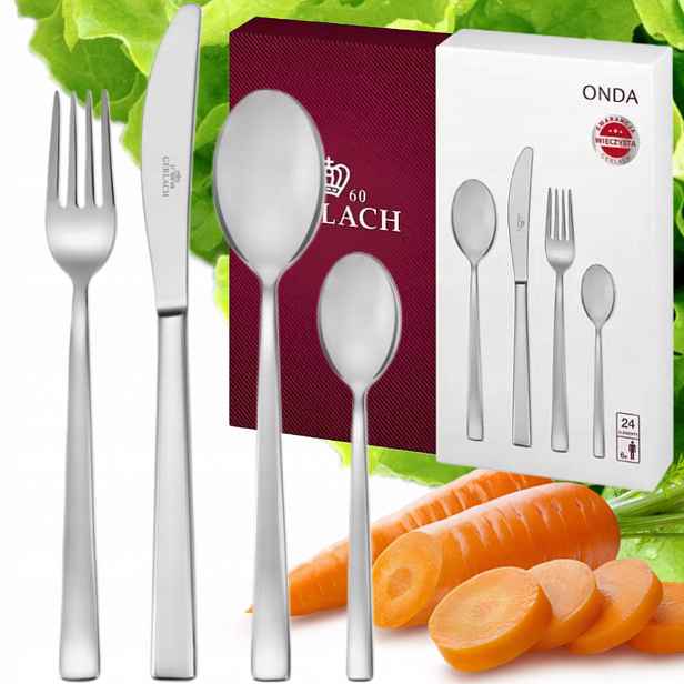 Sada 24 Příborů Lesk 6 Osob Sada Příborů Krabička Gerlach Onda Solid
