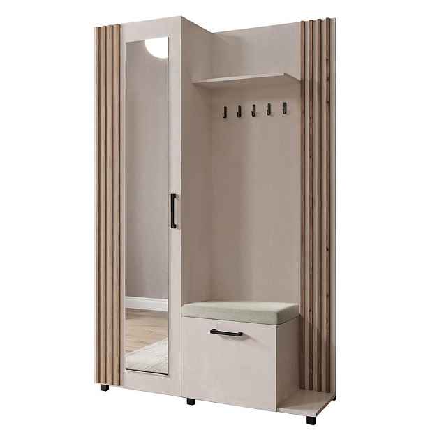 MASSENO MODERNÍ PŘEDSÍŇOVÁ SESTAVA ARMADIO, 137/207/42 cm, kašmírová