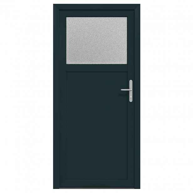 vidaXL Boční vstupní dveře 88 x 198 cm PVC Antracitová