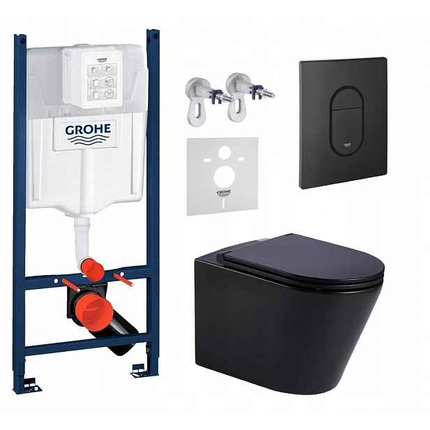 Grohe Rapid Sl s Wc mísou Imprese Tornado a tlačítkem černý mat Fresh