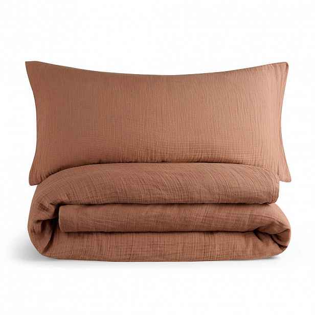 Blumtal POVLEČENÍ mušelín, 100% bavlna, 155/220 cm & 40/80 cm, měděná