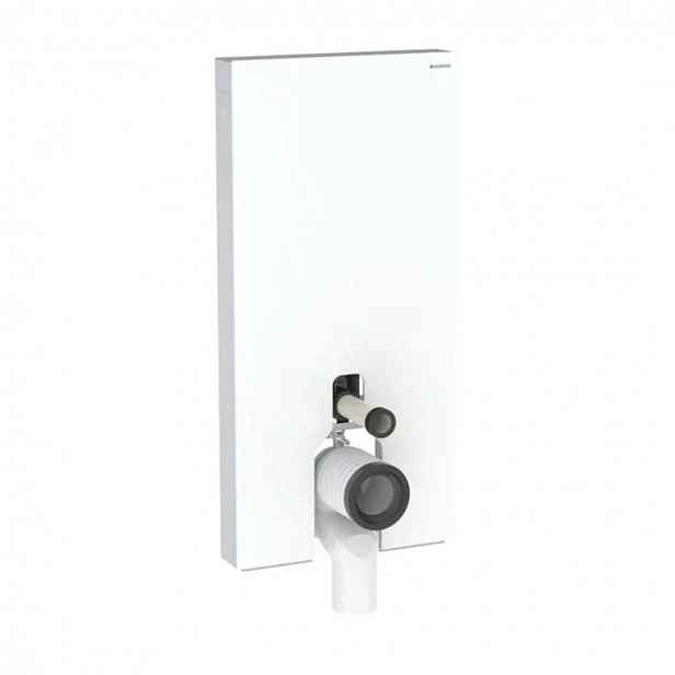 Geberit Monolith Plus - Sanitární modul pro stojící WC, 101 cm, spodní přívod vody, sklo/bílá 131.202.SI.7