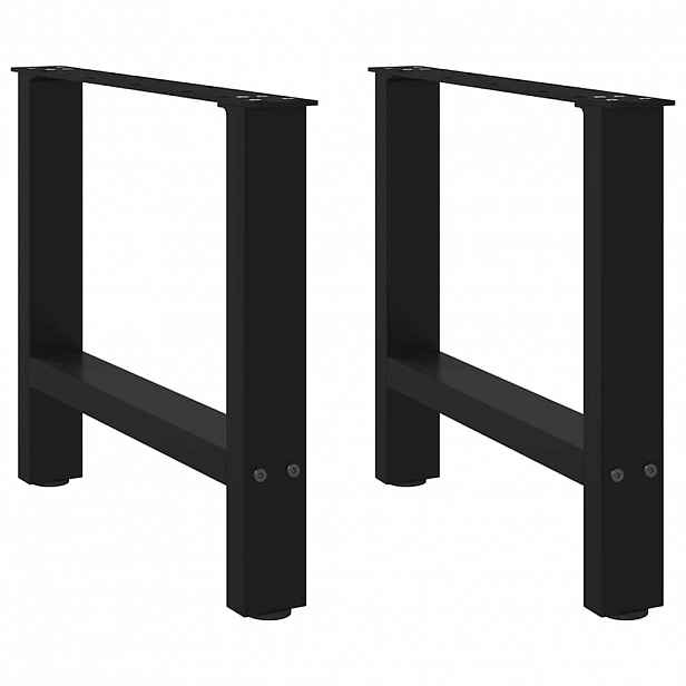 vidaXL Nohy konferenčního stolku černé 2 ks 60 x (42-43) cm ocelové