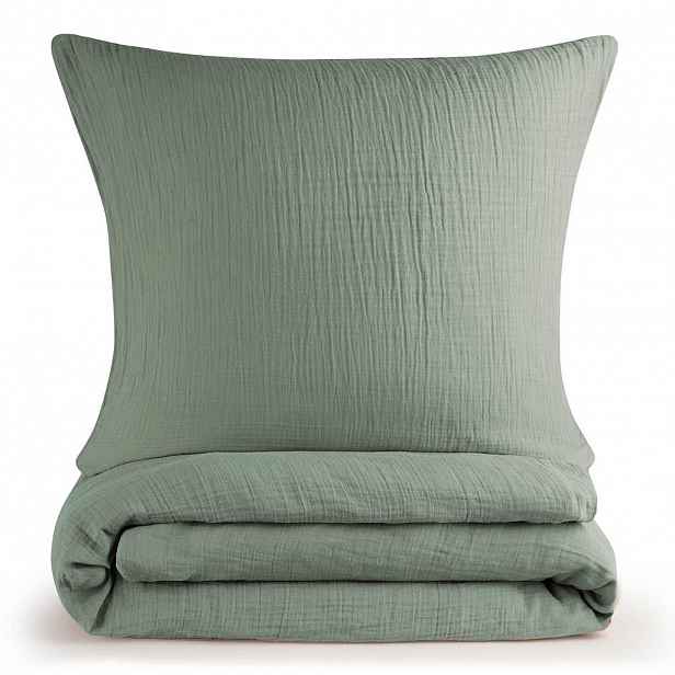 Blumtal POVLEČENÍ mušelín, 100% bavlna, 155/220 cm & 80/80 cm, zelená