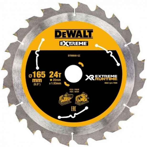DeWALT - Pilový kotouč na dřevo 165x20 mm, 24 zubů DT99560
