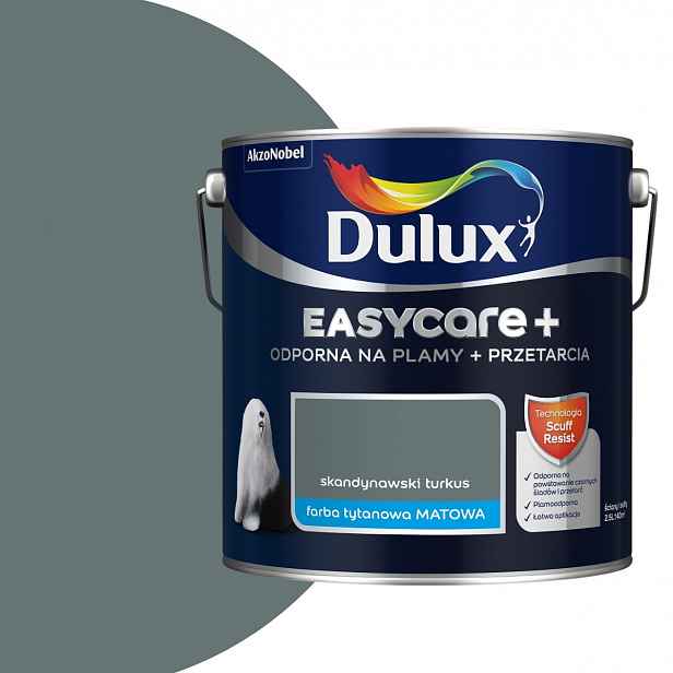 Dulux EasyCare Plus 2,5L Skandinávský tyrkys